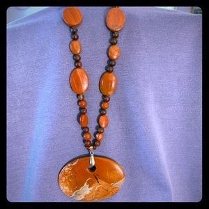 Handmade Stone Bead Necklace